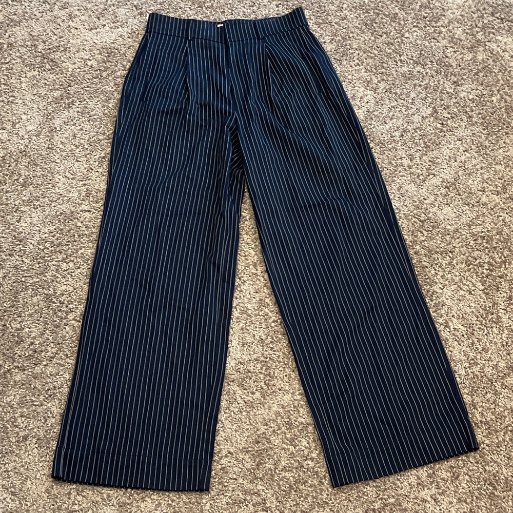 Everlane Women’s Dark Blue Pinstripe Dress Pants, Size 4S